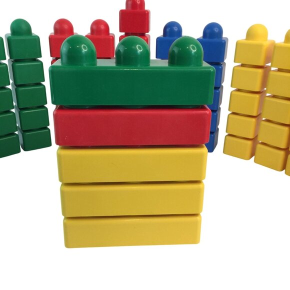 Vtg  Duplo Primo Building Blocks Lot Cars Lady Bug Rattle 80+ Pcs - Picture 8 of 14